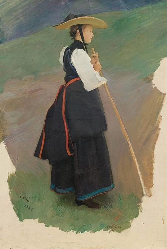 Charles Giron - Donna in costume